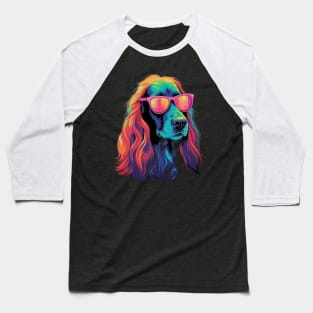 Retro Wave Afghan Hound Dog Shirt Baseball T-Shirt